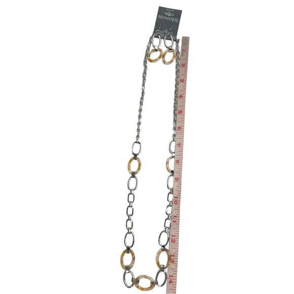 NWT Howard’s Marbleize Acrylic Oval Necklace & Earrings Set - Picture 9 of 9